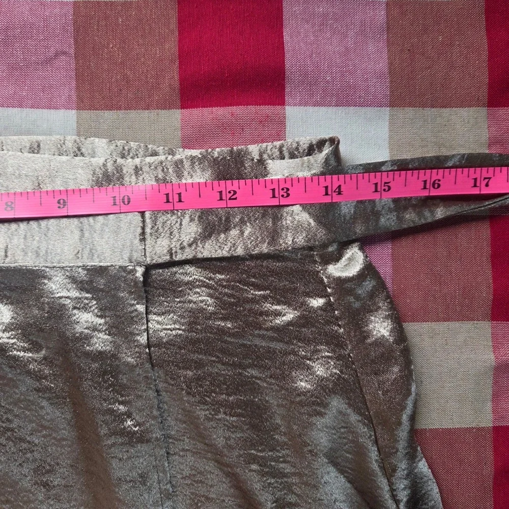 Banjul Liquid Gold Metallic Maxi Wrap Skirt M Renaissance Faire Regencycore - Picture 10 of 14
